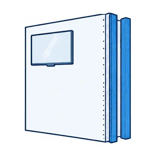 Schematic: Drywall over wood studs (most Lake Forest homes)