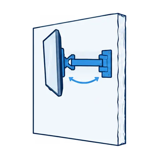 Schematic: Full-motion (articulating) mount