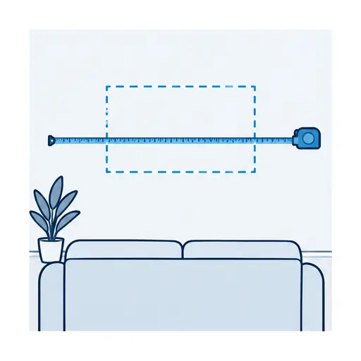 Illustration: step 1 — TV, wall and room